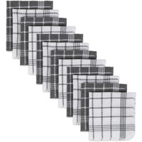 J&M Gray Waffle Weave  Dishcloth (Set of 12)