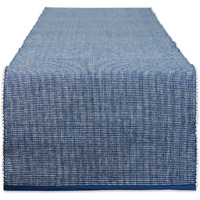 DII Navy & White 2-Tone Ribbed Table Runner