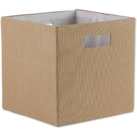 DII Polyester Cube Solid Stone Square 13x13x13