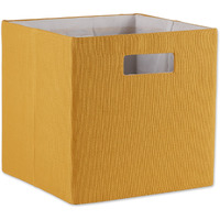 DII Polyester Cube Solid Honey Gold Square 13x13x13