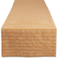 DII Pumpkin Spice Farmhouse Gingham Table Runner