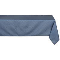 DII French Blue Tonal Lattice Print Outdoor Tablecloth