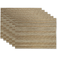 DII Metallic Gold Pvc Basketweave Placemat (Set of 6)