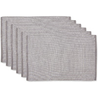 DII Gray & White 2-Tone Ribbed Placemat (Set of 6)