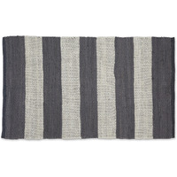 DII Gray/White Stripe Rag Rug