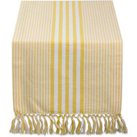 DII Deep Yellow Stripes Table Runner