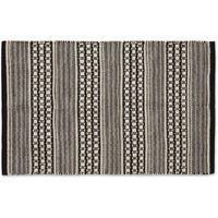 DII Black Dobby Stripe Hand-Loomed Rug 2x3 Ft