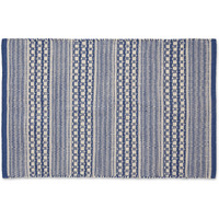 DII French Blue Dobby Stripe Hand-Loomed Rug 2x3 Ft