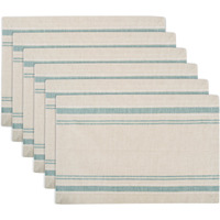 DII Teal French Stripe Placemat (Set of 6)