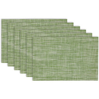 DII Fig Green Pvc Tweed Placemat (Set of 6)