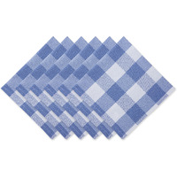 DII Stonewash Blue Buffalo Check Napkin (Set of 6)