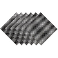 DII Black/Semi Bleach Gingham Napkin (Set of 6)