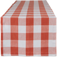 DII Vintage Red Buffalo Check Table Runner