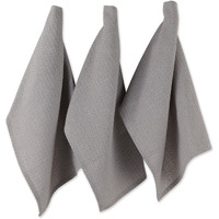 DII Gray Recycled Cotton Waffle Dishtowel (Set of 6)