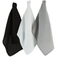 DII Asst Neutrals Recycled Cotton Waffle Dishtowel (Set of 6)