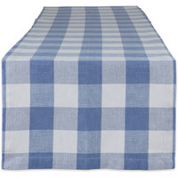 DII Stonewash Blue Buffalo Check Table Runner