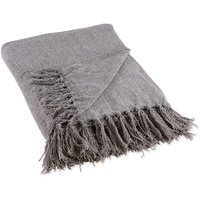 DII Soft Gray Chenille Throw