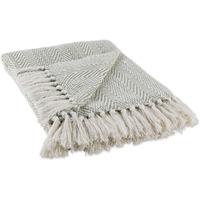 DII Artichoke Herringbone Stripe Throw
