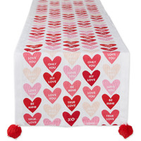 DII Conversation Hearts Print Table Runner
