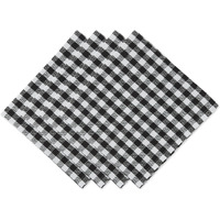DII Black/White Gingham Napkin Set