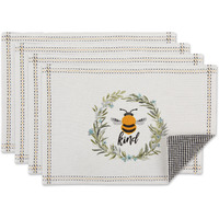 DII Bee Kind Reversible Embellished Placemat (Set of 4)