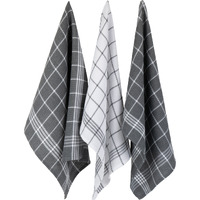J&M Gray Waffle Weave Dishtowel & Dishcloth (Set of 8)