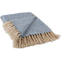 STONEWASH BLUE DIAMOND THROW