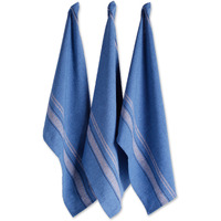 DII Blue Chambray French Stripe Woven Dishtowel (Set of 3)