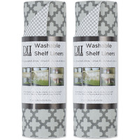DII Gray Lattice Shelf Liner (Set of 2)