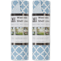 DII Stonewash Blue Lattice Shelf Liner (Set of 2)