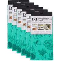 DII Aqua Market Print Fridge Liner (Set of 6)