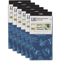 DII Nautical Blue Market Print Fridge Liner (Set of 6)