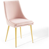 Viscount Modern Accent Performance Velvet Dining Chair Pink