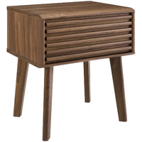 Render End Table Nightstand Walnut