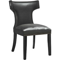 Curve Vinyl Dining Chair Black