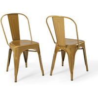 Promenade Bistro Dining Side Chair Set of 2 Gold