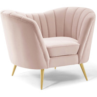Opportunity Performance Velvet Armchair Pink