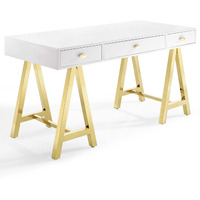 Jettison Office Desk Gold White