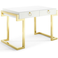 Ring Office Desk Gold White