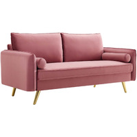 Revive Performance Velvet Sofa Dusty Rose