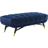 Adept 47.5" Performance Velvet Bench Midnight Blue