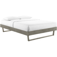 Billie King Wood Platform Bed Frame Gray