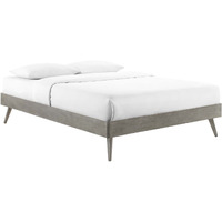 Margo Full Wood Platform Bed Frame Gray