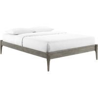 June Queen Wood Platform Bed Frame Gray