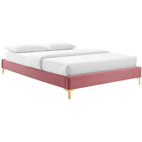 Sutton Twin Performance Velvet Bed Frame Dusty Rose