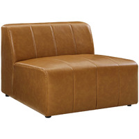 Bartlett Vegan Leather Armless Chair Tan