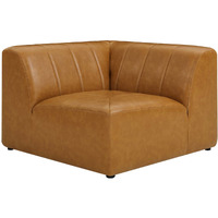 Bartlett Vegan Leather Corner Chair Tan