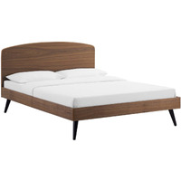 Bronwen Queen Wood Platform Bed Walnut
