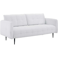 Cameron Tufted Fabric Sofa White