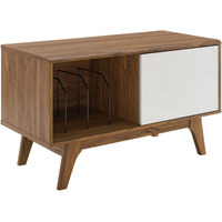 Envision Vinyl Record Display Stand Walnut White